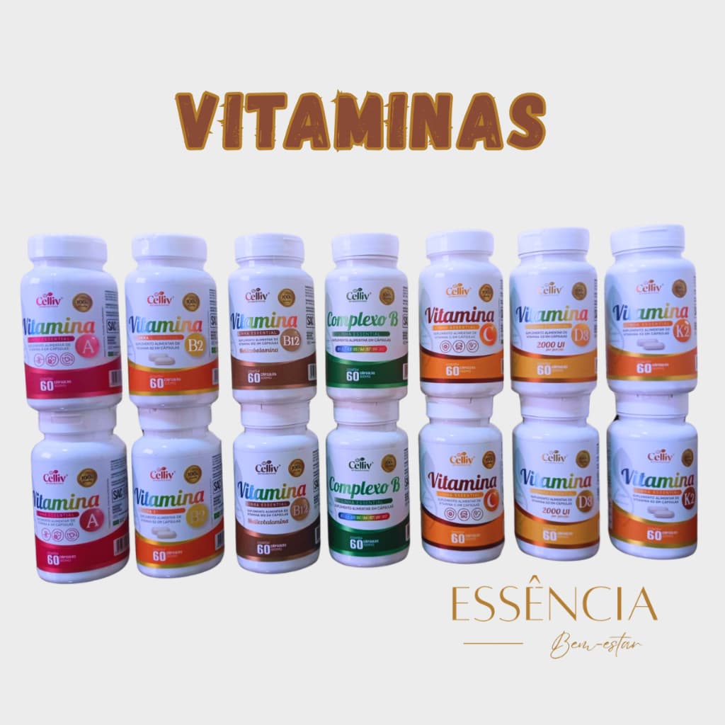 Vitamina A, Vitamina B2, Vitamina B12, Complexo B, Vitamina C, Vitamina D 3, Vitamina K 2