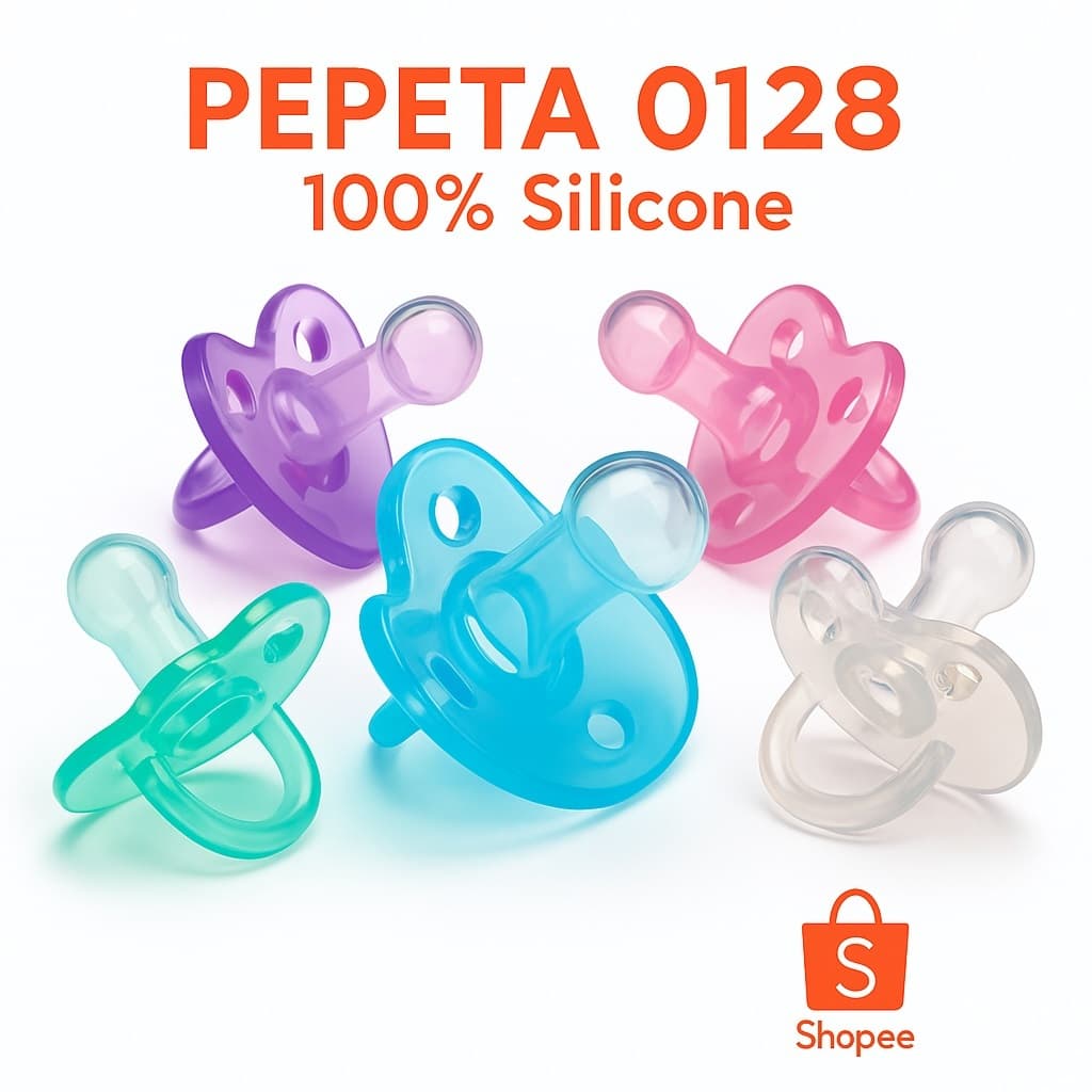 Chupeta Pepeta Fase 2 Silicone 100% Bico Chato Ortodôntico ou Redondo  - 1 Unidade