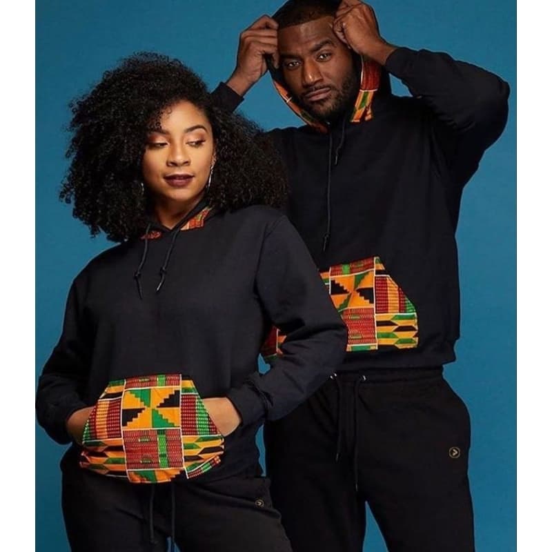 conjunto moletom Afro moda africana para homens e mulheres moletom costumizado kente afro