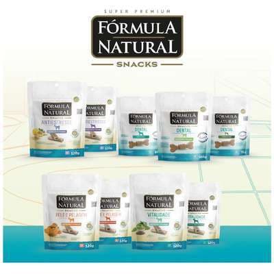 Snack Fórmula Natural Petisco Saudável p/ Cães Porte Pequeno Antiestresse, Dental, Vitalidade e Pele