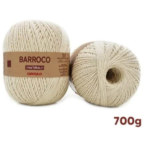 Barbante Barroco Natural 700g Círculo Fio 6 8 10 Algodão Macramê Crochê Artesanato