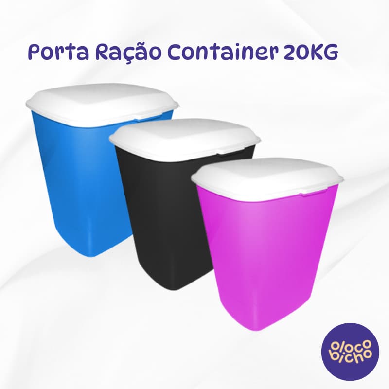 Porta Ração 20kg Para Armazenar Ração de Cachorro e Gato Furação Pet + BRINDE