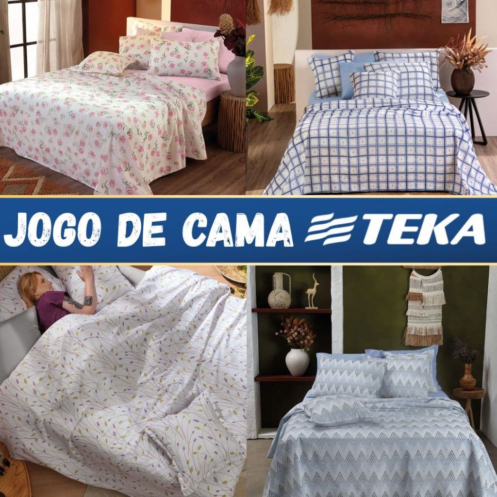 Jogo Cama Casal 4 Peças CASAL Teka CLASSIC/TERNURA Plus 50% Algodão 50% Poliéster 160Fios 200X220 CM