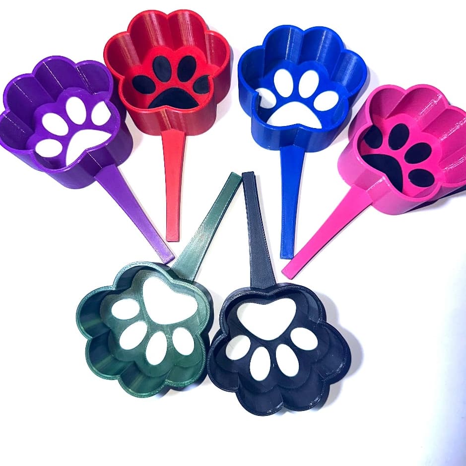 Colher de Ração Concha Pegador Dosador Dispenser Pá de ração Pequeno em formato de pata para gato cachorro pet