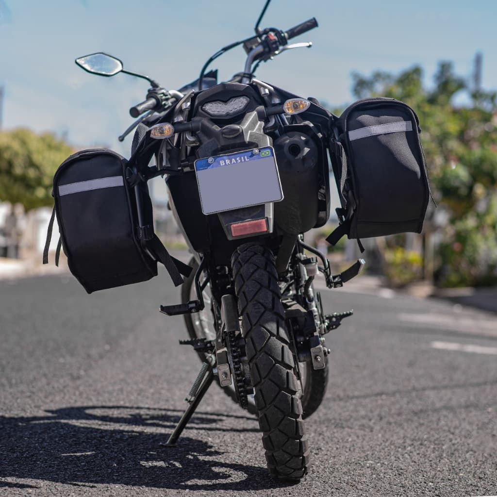 Bolsa Alforge Universal Moto Impermeável 60 Litros Nylon Forrado Eva 4mm Todas As Motos