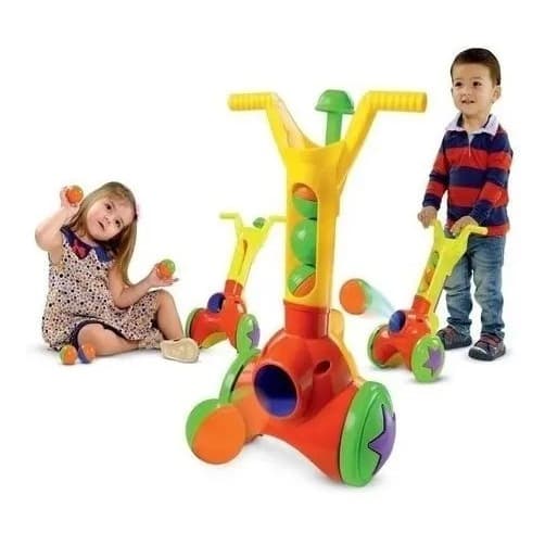 Brinquedo Infantil Andador Bebê De Empurrar Lançador Bolinha