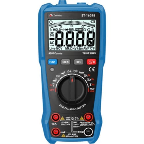 Multímetro Digital Minipa ET-1639B True RMS 4000 NCV Medição de Temperatura
