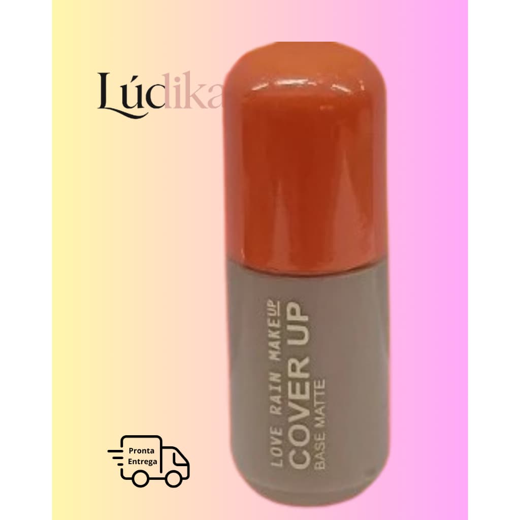 Base Cover Up Matte Love Rain Makeup | Base liquida com alta cobertura e acabamento matte profissional