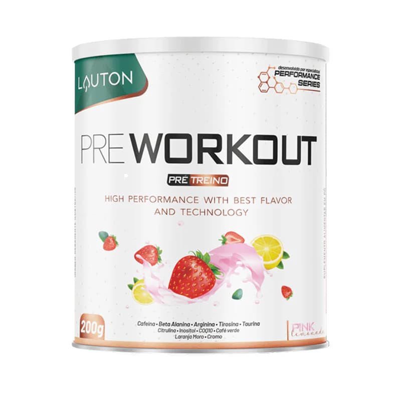 Pré Workout - Pré Treino Sabor Pink Lemonade 200g | Lauton