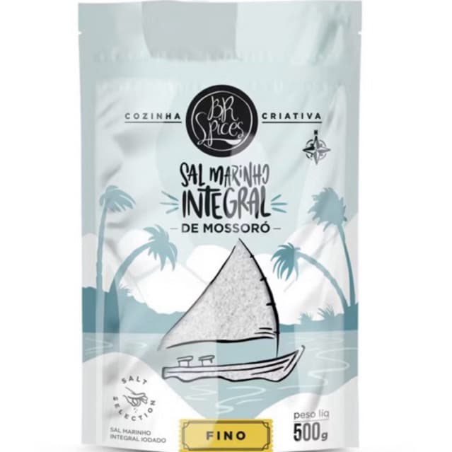 Sal Marinho BR Spices Integral De Mossoró Fino Pouch 500G e 1 kilo