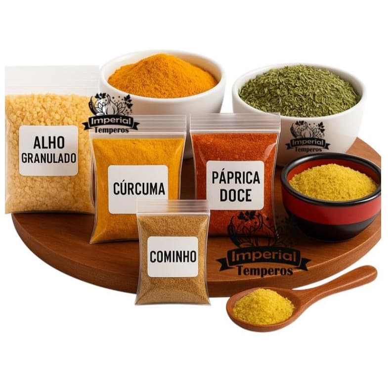 Super Kit 12 Temperos  ( 1,2 KG DE TEMPERO )– Alta Qualidade + Preço Imbatível!