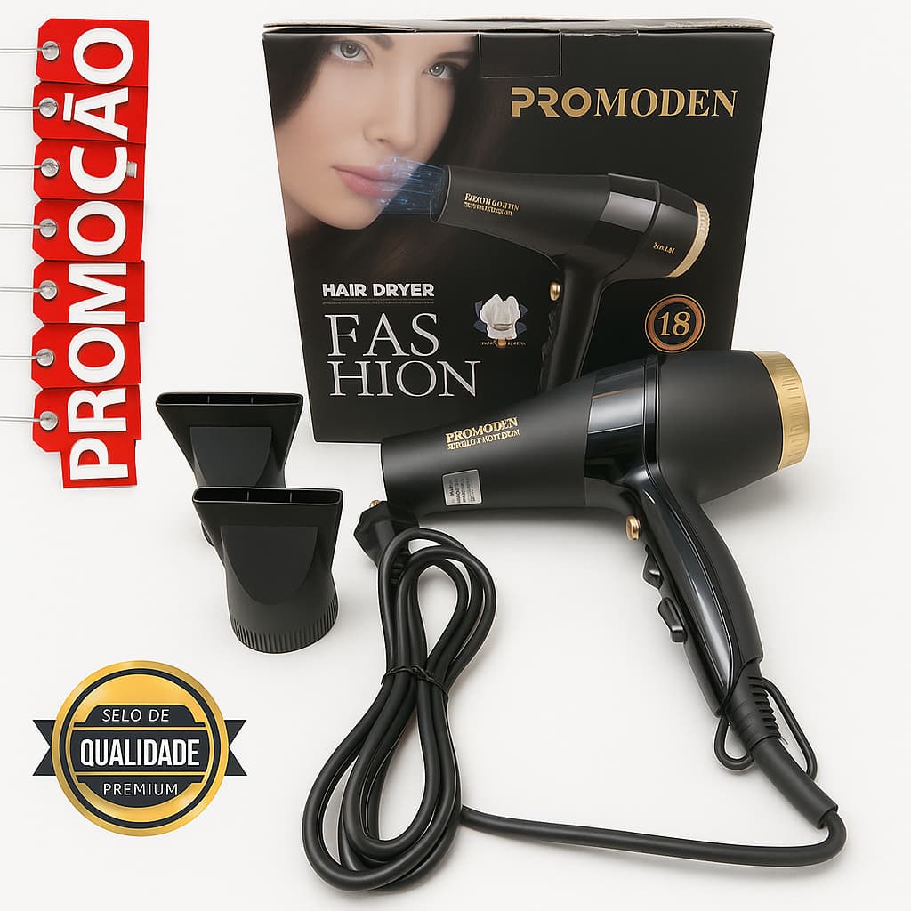 Secador Cabelo 5000w Profissional Borren Qualidade e custo Beneficio Envio Imediato