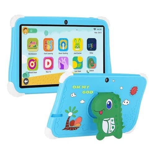 Tablet Infantil 7p Android 13 64gb Com Jogo 4gb Ram Azul-celeste