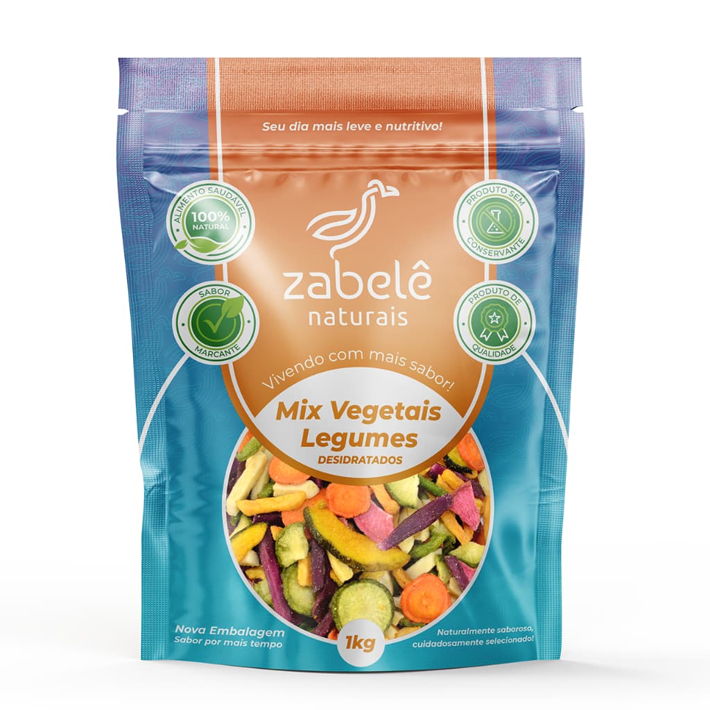 Mix de Vegetais Chips Saudável- Zabele Naturais