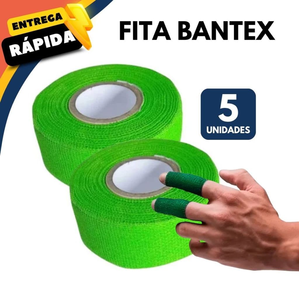 Kit 5 Fita de Proteção para Dedos Bantex  Sem Cola Contra Cortes e Machucados