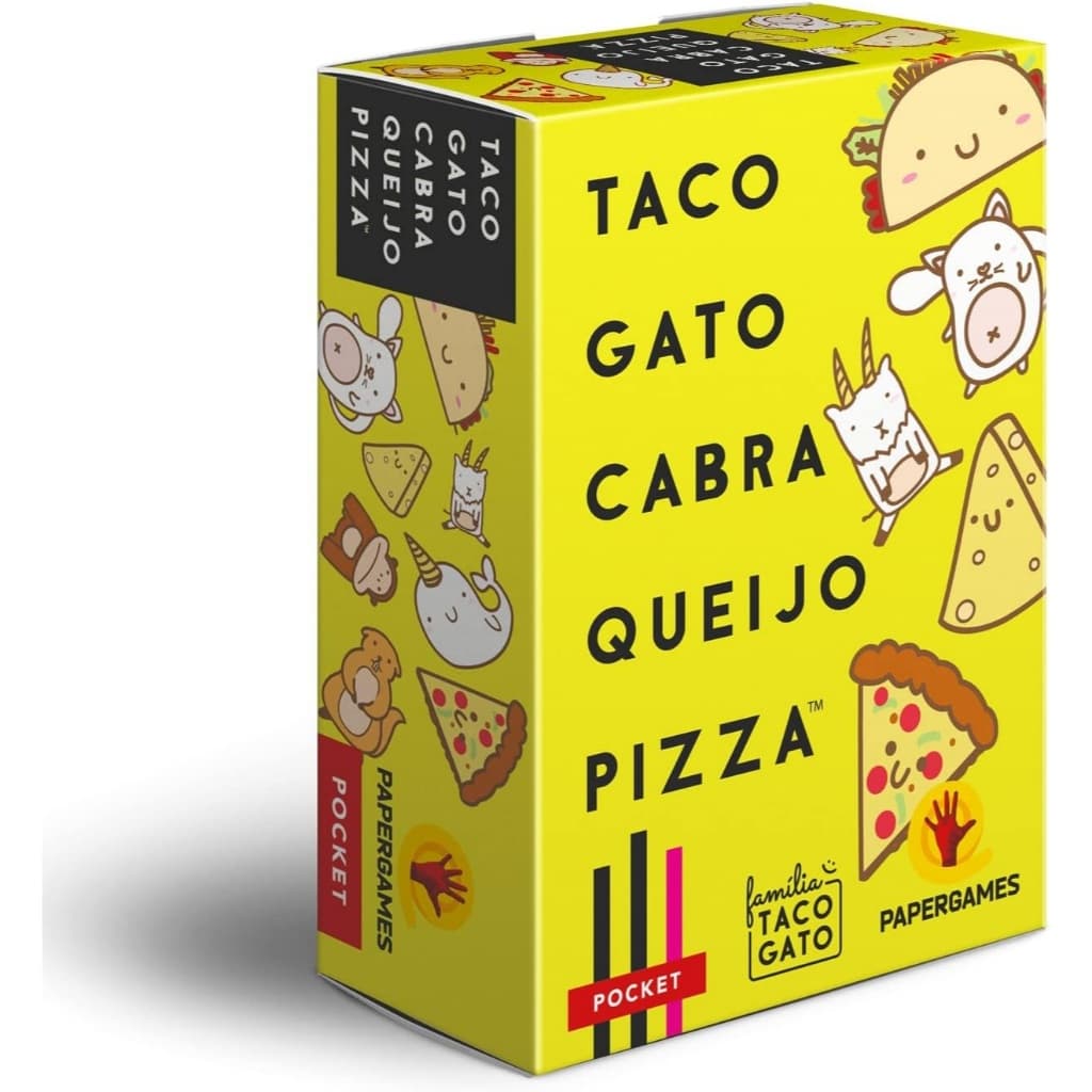 Jogo de Cartas Taco Gato Cabra Queijo Pizza Pocket Jogo Rápido Familia Compre Grave as Palavras