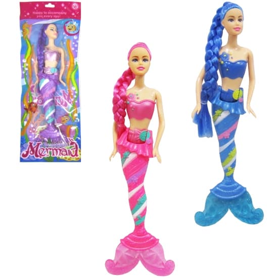 Boneca Sereia Articulada 40cm com Cabelos Longos – Brinquedo Infantil