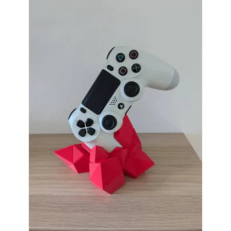Suporte Decorativo para Controle de Videogame - Design de Crystal Geométrico