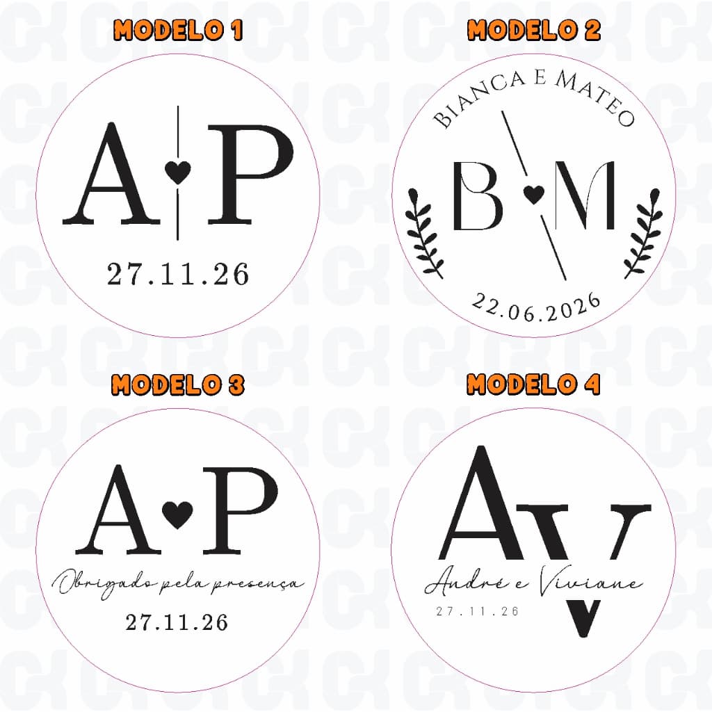 50 ou 100 unidades Adesivos Transparente Personalizado Casamento, Noivos | Adesivo Casamento
