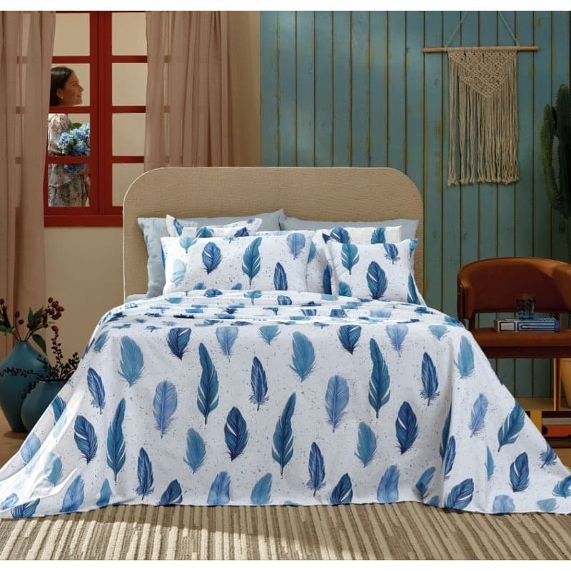 JOGO DE CAMA CASAL 4 PECAS TEKA ELEGANCE 200 FIOS