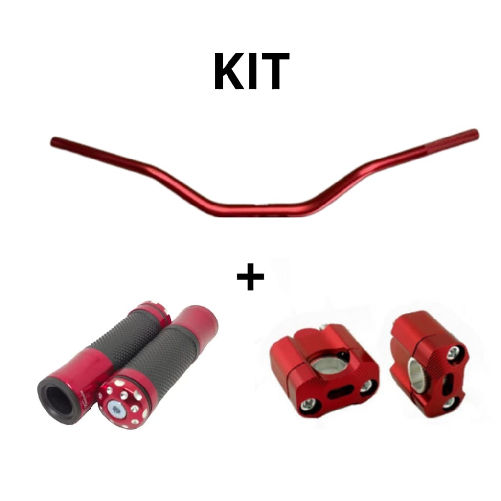 Guidão Esportivo Para Moto Universal Envio Rápido + Alongador De Guidom Moto 26MM + Manopla Punho Esportiva De Alumínio