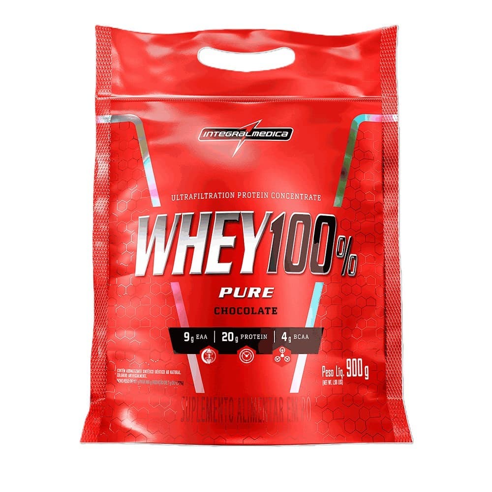WHEY PROTEIN PURE CHOCOLATE POUCH 900g - INTEGRALMEDICA