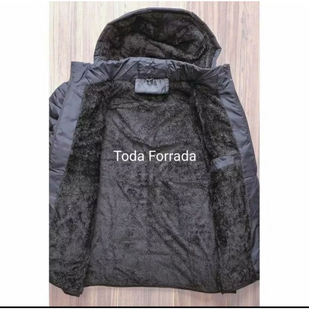 casaco jaqueta bomber bobjaco peluciada masculino feminino unisex inverno freio capuz removível impermeável