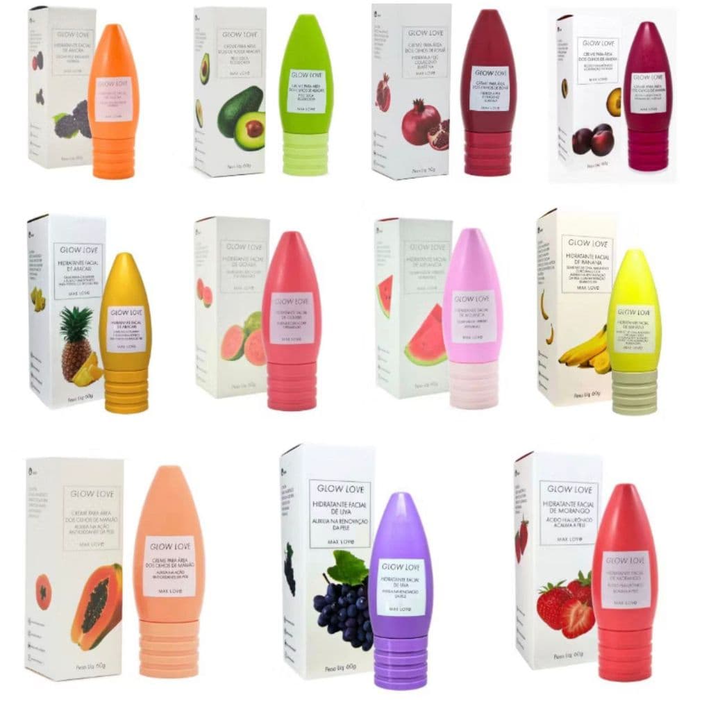 Linha Completa Hidratante Facial MaxLove GlowLove 60g Cuidados com a Pele Beleza Feminina