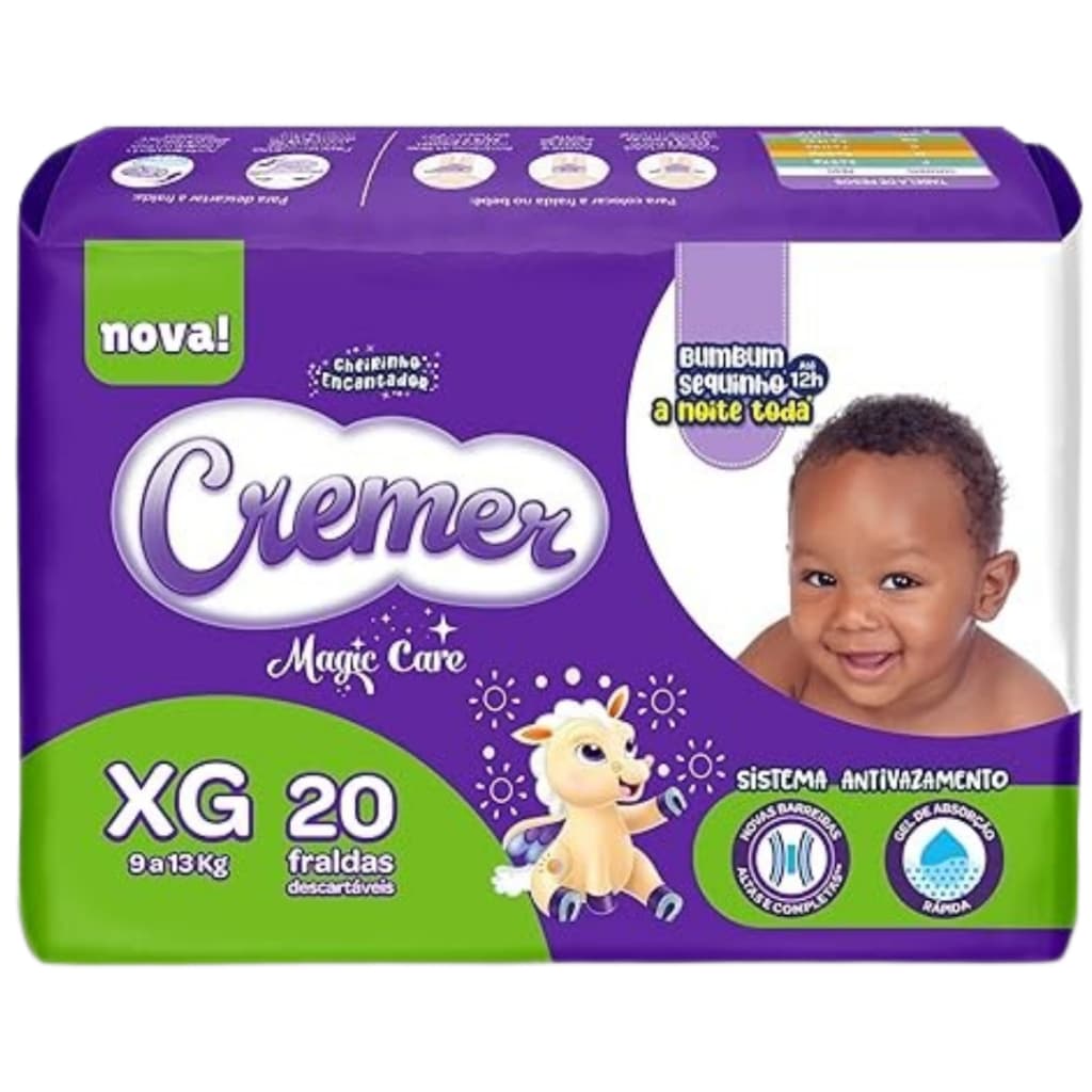 Fralda Cremer Magic Care Jumbinho - Tam XG - 20 fraldas - OFERTA
