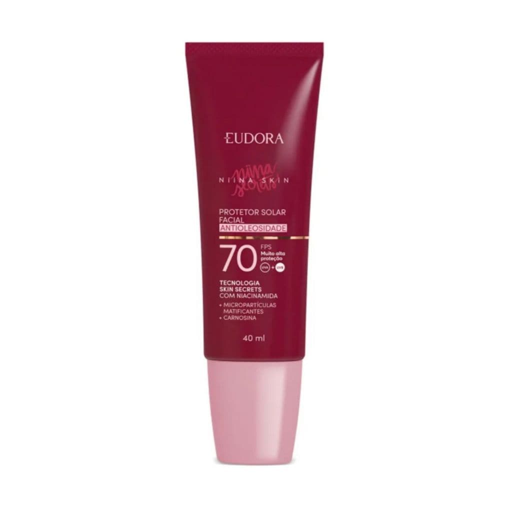 Protetor Solar Facial Eudora Niina Secrets - Antioleosidade FPS 70 Niina Skin 40ml