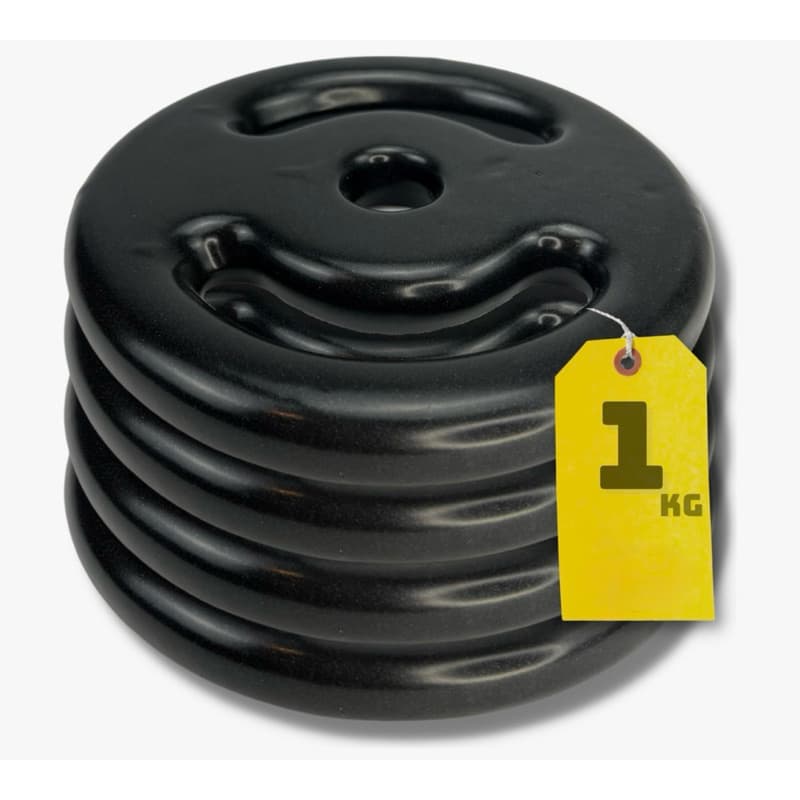 Kit Anilhas (4x) 1 Kg Emborrachadas - Peso Academia Exercício Treino Musculação Pesinho