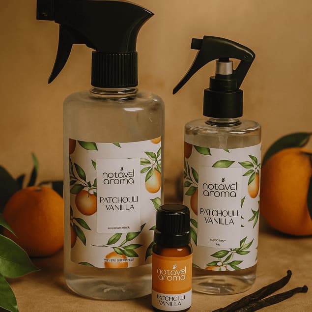 Kit Agua Perfumada + Home Spray + Essencia Patchouli Vanilla - Notável Aroma