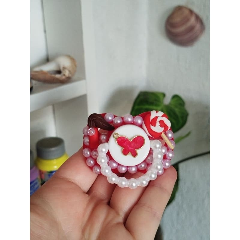 Chupeta Erê de Iansã 🦋🌪️/ Copo erê/ Erê Borboletinha /Chupeta vermelha Iansã