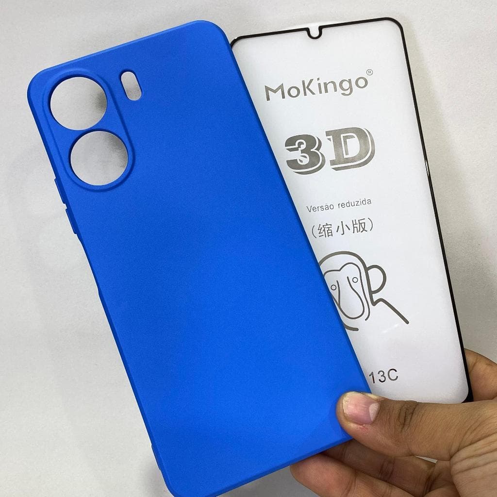 CAPA REDMI 13C + Película 3D Kit  Capinha Case Protetora Celular Silicone