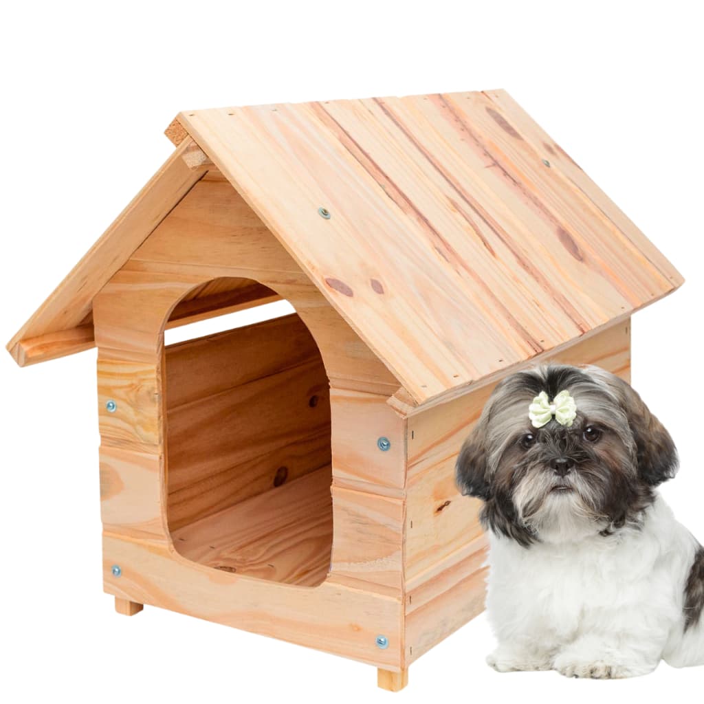 Casinha de Madeira N2 Para Cachorro Pequeno Caes Casa Pet de Madeira Pinus Numero 2 Porte Pequeno