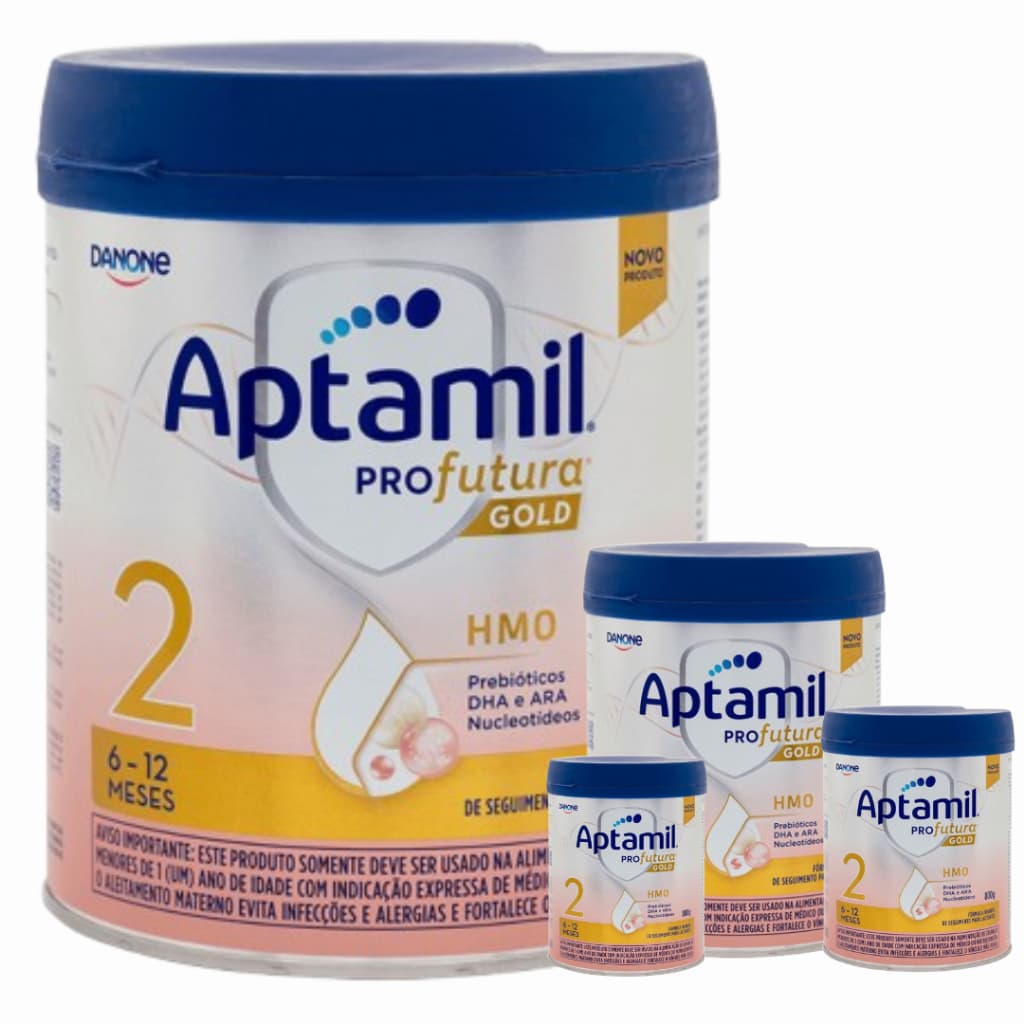 4 Latas -Aptamil PROFUTURA GOLD 2 - Fórmula infantil em pó -Danone 800 g