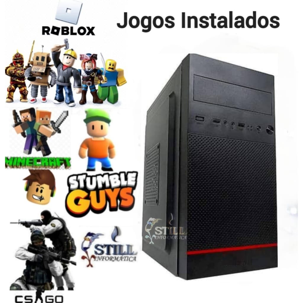 PC Gamer 10ª Geração | SSD 240GB | 8GB RAM | Gabinete Preto | Jogos Instalados Pronto para Jogar! Computador