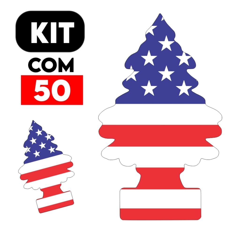 kit 50 Unidades De Cheirinho de Carro Aromatizante Pinheiro