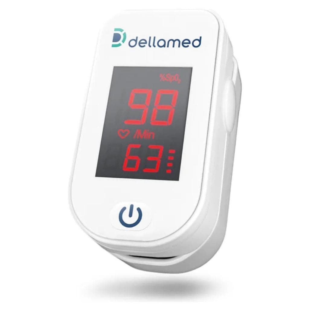 Oxímetro de Pulso Para Dedo Dellamed 5593 Cor Vermelho Branco