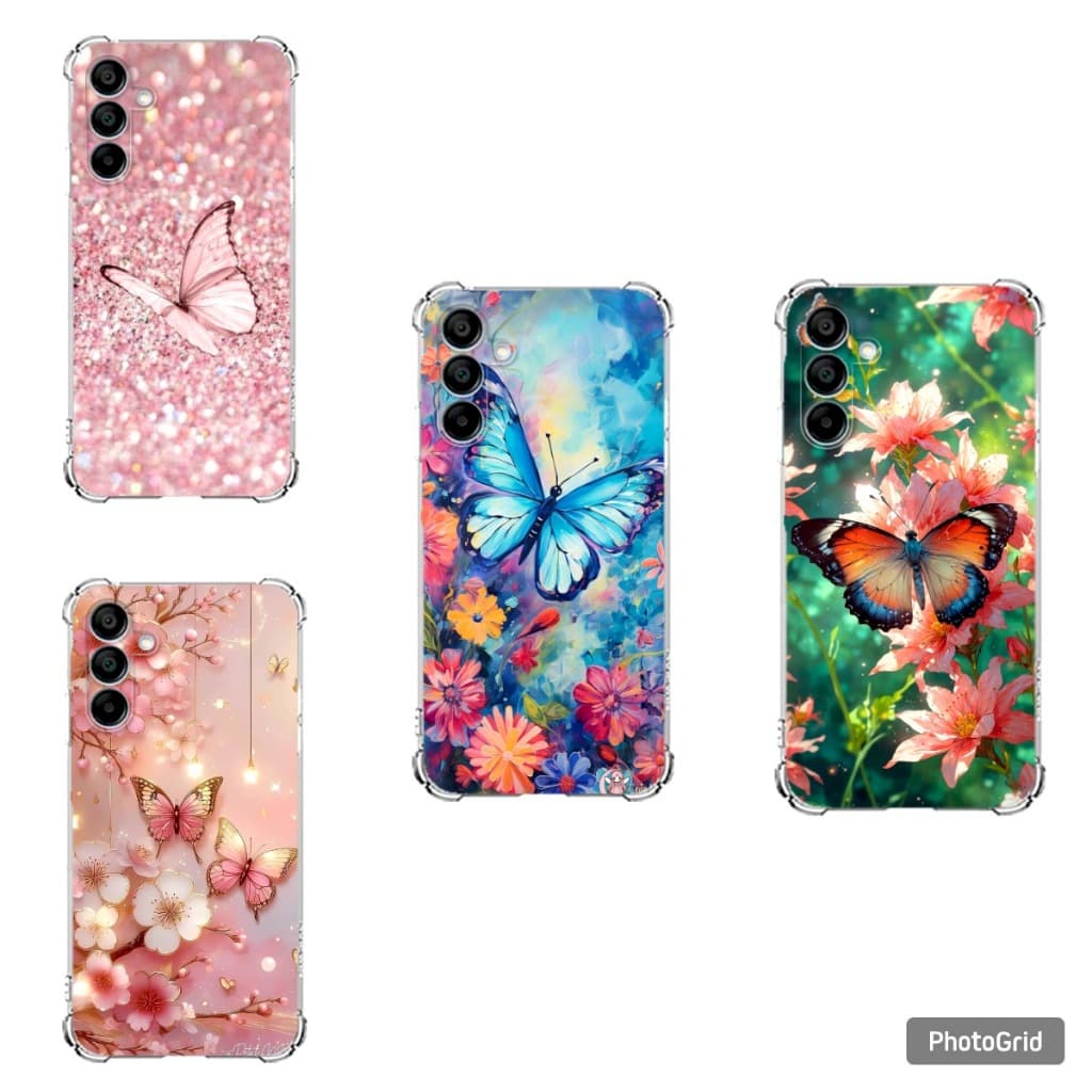 CAPA CAPINHA HEX TPU COMPATÍVEL COM Samsung A07 , A17 ,  A37 e A57 Capa Tpu Desenhos Borboletas