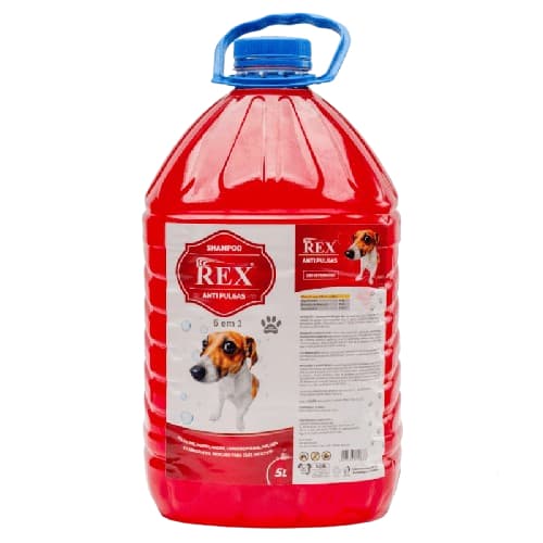 Shampoo Rex Anti Pulgas Cheiroso Para Cachorro Galão 5l Banho Pet 500ml 750ml 6em1