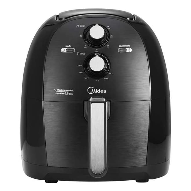 Midea Fritadeira Airfryer Sem Óleo 5,3L, 1700W Preto FRB50P
