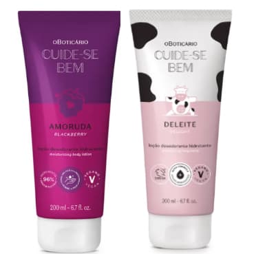 Loção Hidratante Desodorante Corporal Cuide-se Bem Amoruda 200ml+Loção Hidratante Desodorante Cuide-se Bem Deleite 200ml