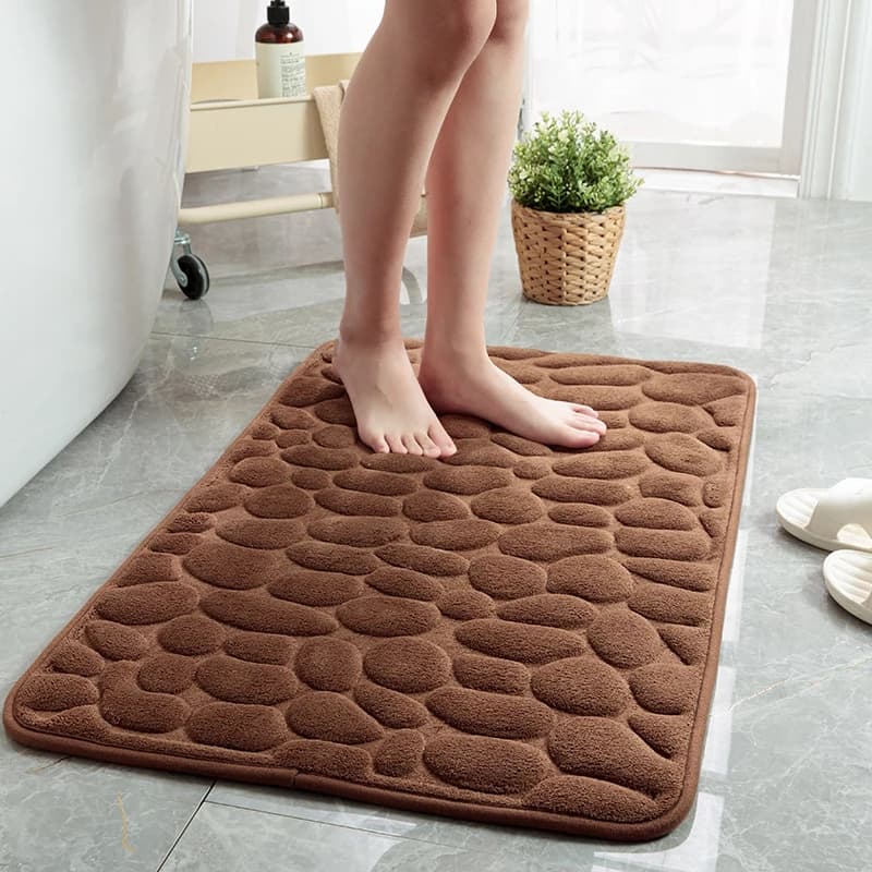 Tapete Macio com Relevo e Antiderrapante 40x60cm Multiuso Para Banheiro, Sala, Quarto ou Porta
