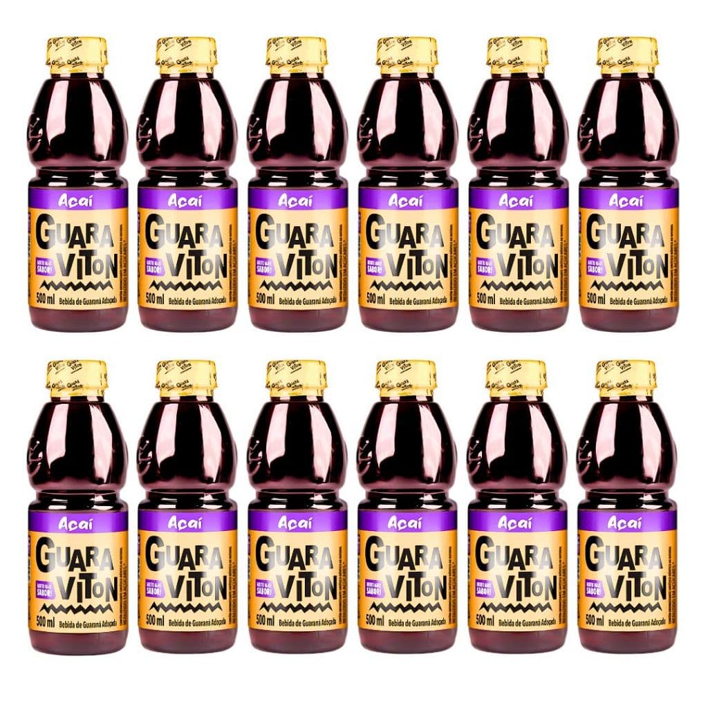 Guaraviton - Sabor Açaí - Kit Econômico - 12x500ml - Bebida Natural