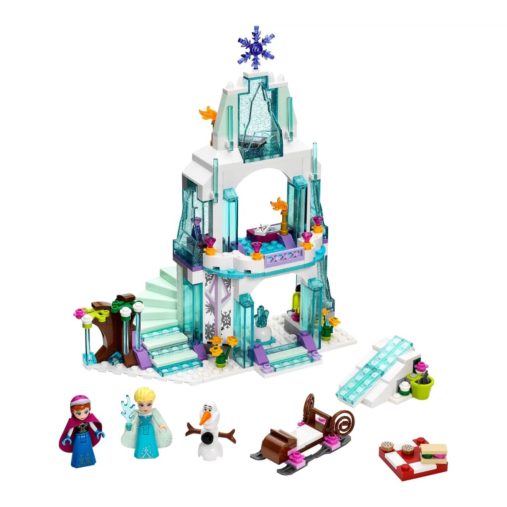 Blocos de Montar Castelo de Gelo Frozen Elsa, Anna e Olaf Compatível com Lego Personagens DIsney