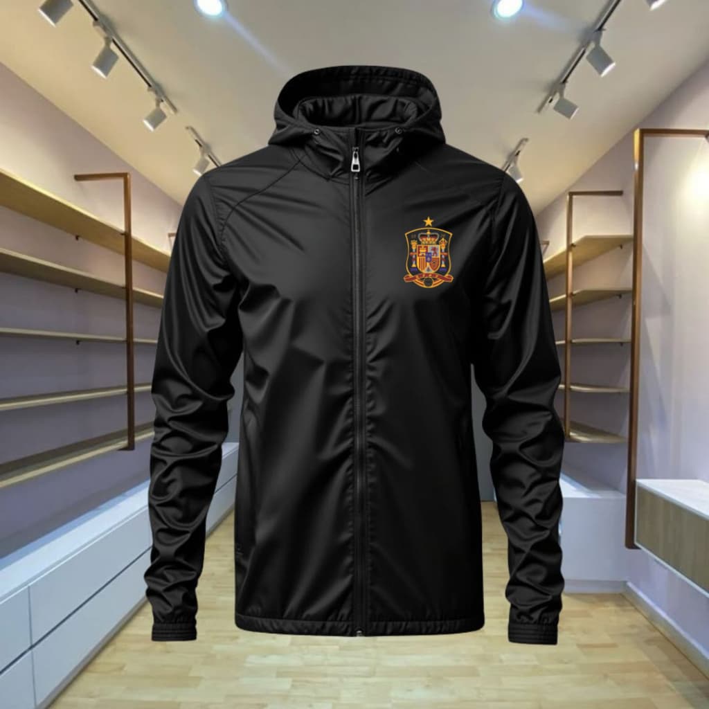 Jaqueta Masculina Blusa Corta Vento Motoqueiro Impermeável Selecao Espanha