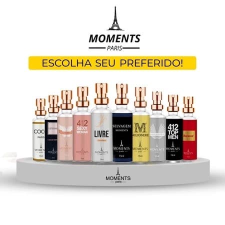 CONTRATIPO DE PERFUMES IMPORTADOS - MOMENTS PARIS 15ML - ALTA QUALIDADE E FIXAÇÃO PERFUME DE BOLSO MASCULINO E FEMININO