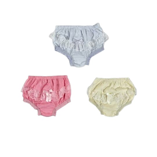 Calcinha Bebê Infantil Bunda Rica Tapa Fralda Algodão Renda Aplique Batizado Festas
