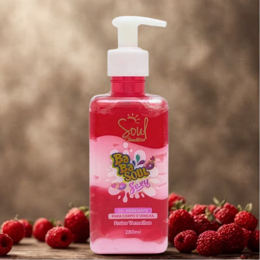 Gel Hidratante corporal e íntimo beijavel virilhasensual babasoul hidratante corporal  280ml